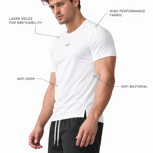 High Performance Laser Hole Tee - Black - Image 2