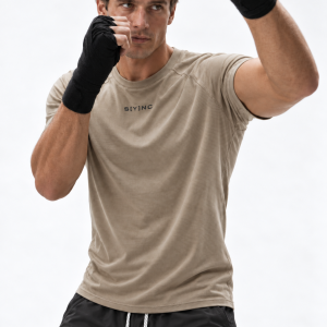 Super Soft Agile tee - Beige Marl - Image 3