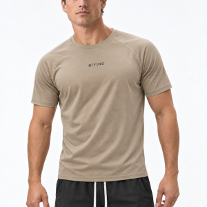 Super Soft Agile tee - Beige Marl - Image 1