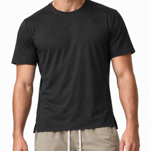 High Performance Laser Hole Tee - Black - Image 1